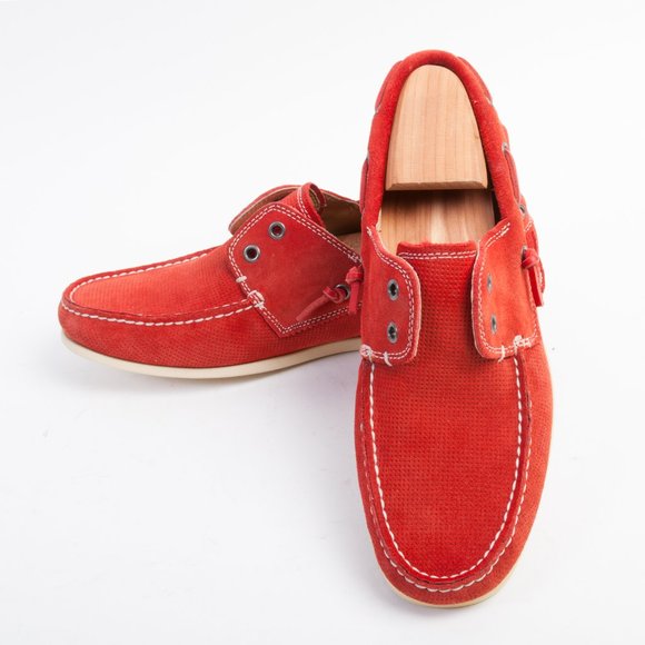 John Varvatos Firebrick Red Schooner Shoe - Picture 3 of 3